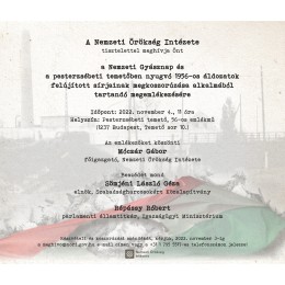 Nemzeti Gyásznap és a pesterzsébeti temetőben nyugvó 1956-os áldozatok felújított  sírjainak megkoszorúzása alkalmából tartandó megemlékezés