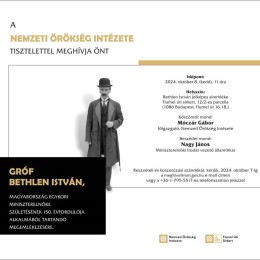 Gróf Bethlen István születésének 150. évfordulója