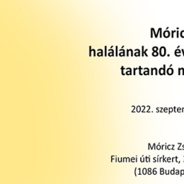 Megemlékezés Móricz Zsigmond halálának 80. évfordulóján